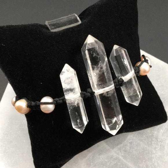 Double Terminate Crystal macramé Bracelet - Picture 9 of 10